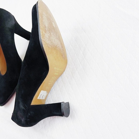 Hobbs VTG Black Suede Pump Round Toe sz39.5 - Picture 6 of 11